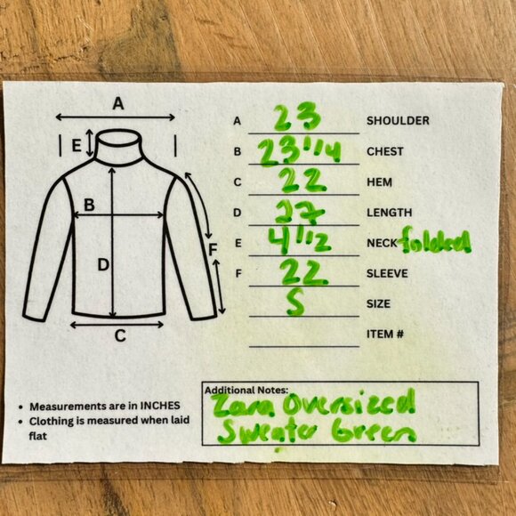 NWT Zara Oversized Turtleneck Sweater Green - Picture 10 of 10